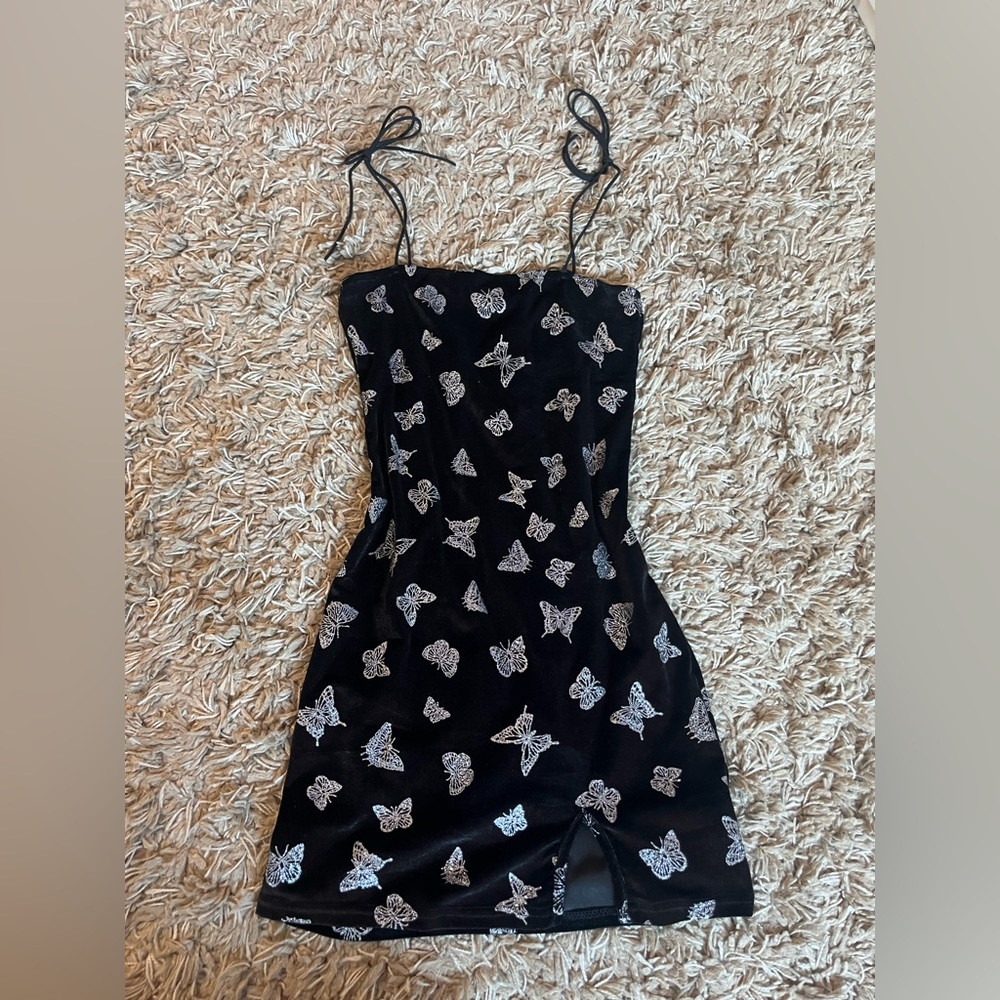 Black & Silver Butterfly Dress